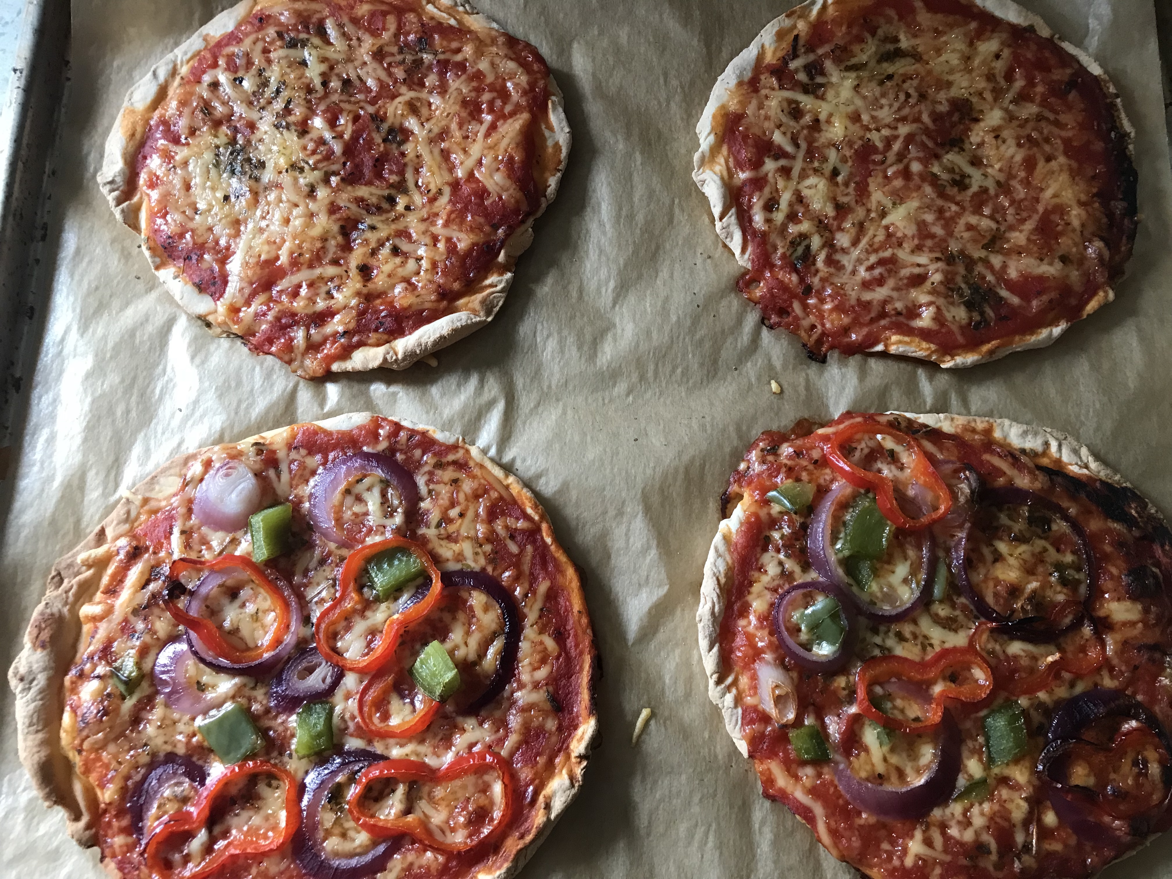 Mini pizza’s,  glutenvrij en lactosevrij