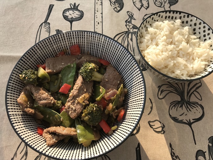Beef teriyaki, gluten- en lactosevrij