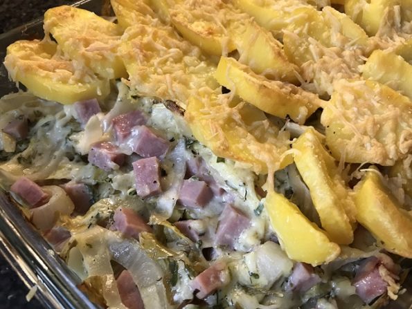 Witlofovenschotel met ham en kaas