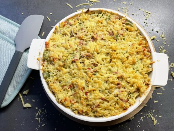 Macaroni met ham en kaas