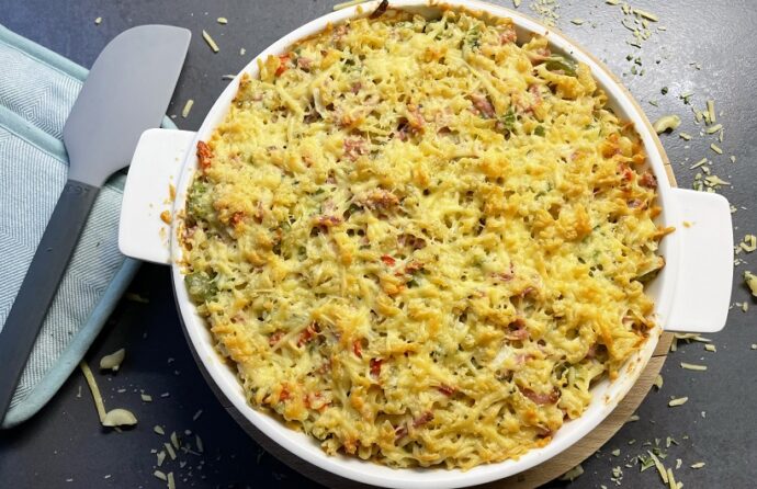 Macaroni met ham en kaas