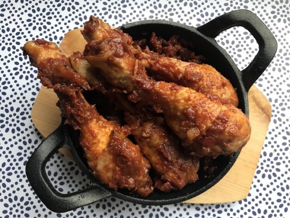 Barbecue-honing kip drumsticks