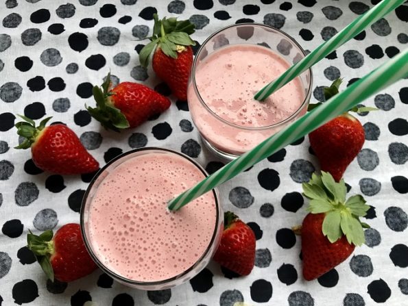 lactosevrije aardbeien smoothie