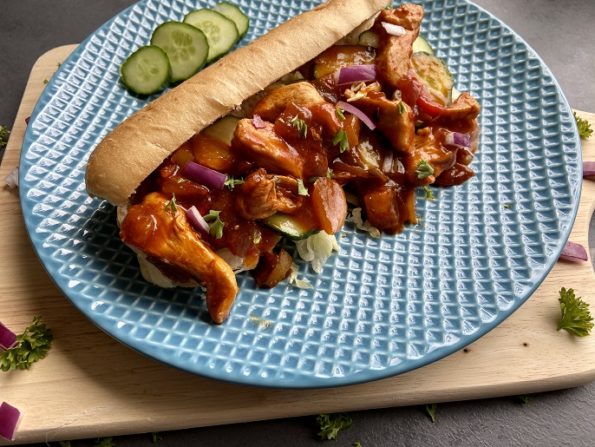 Broodje hete kip glutenvrij