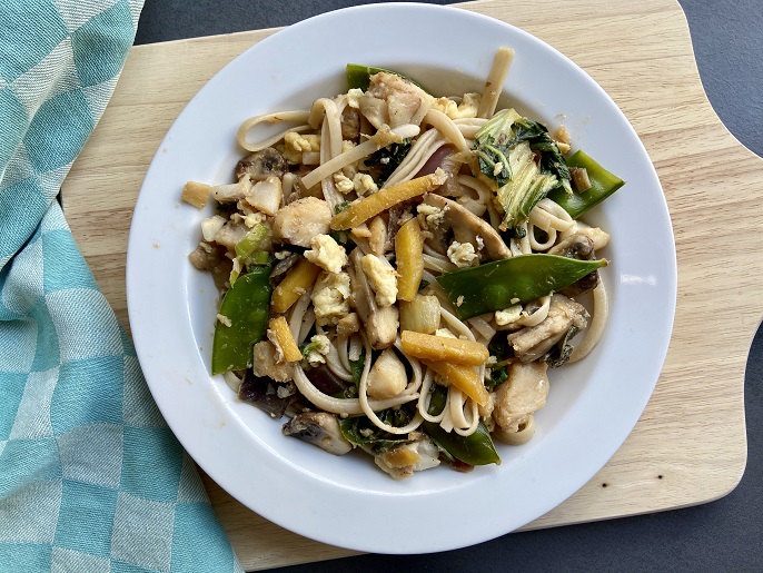 Japanse noedels met koolvis, makkelijk en glutenvrij