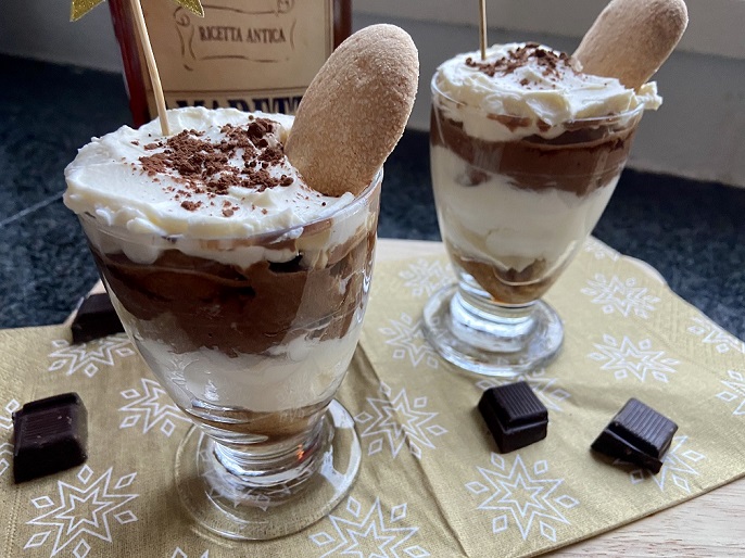 Chocolade-tiramisu trifle