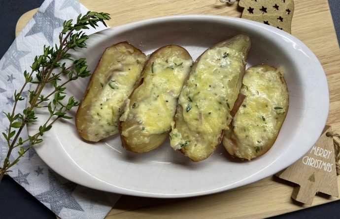 Roseval aardappels met mascarpone en tijm