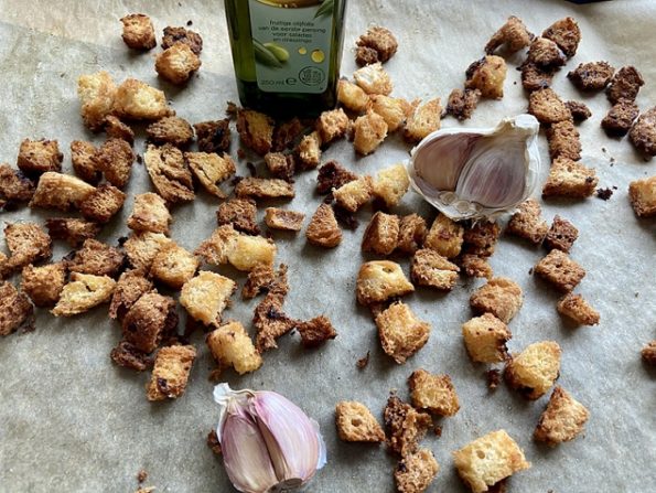 glutenvrije knoflookcroutons