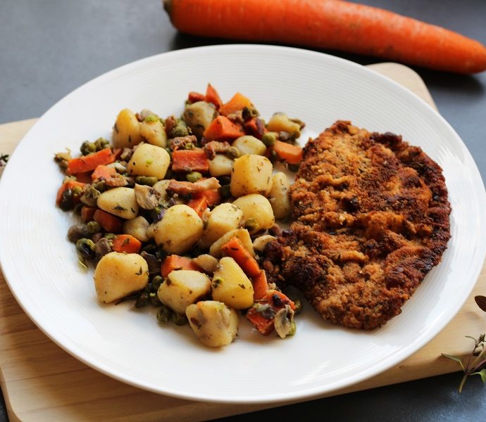 Bonne femme met Provençaalse kalkoenschnitzels