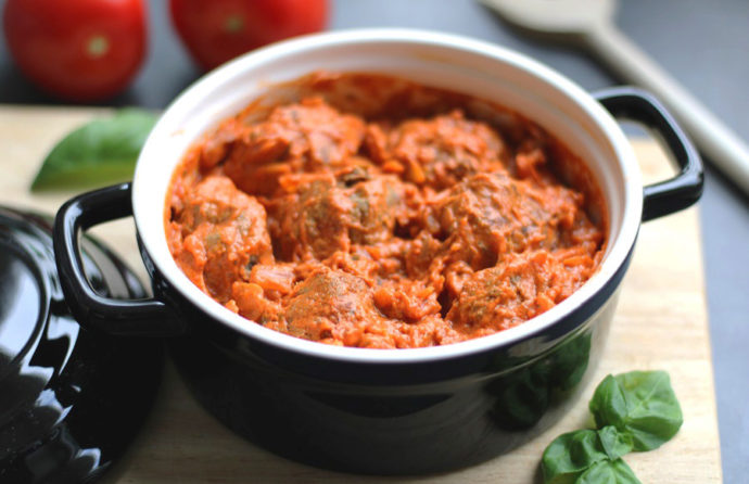 Italiaanse gehaktballetjes in tomaten-mascarponesaus