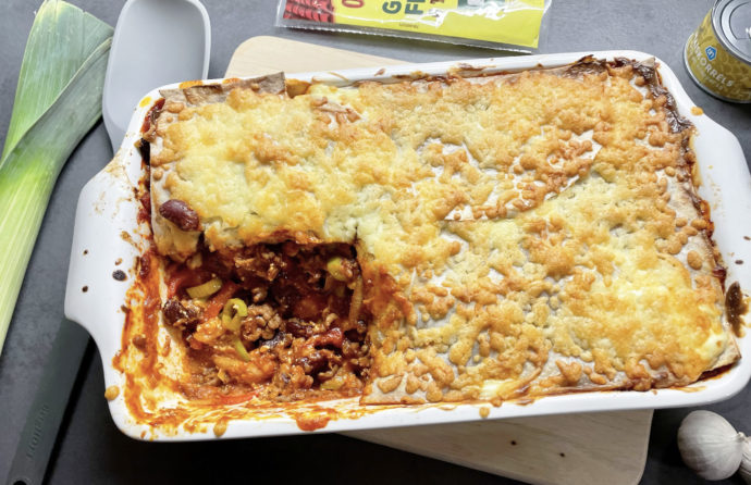Mexicaanse tortilla lasagne