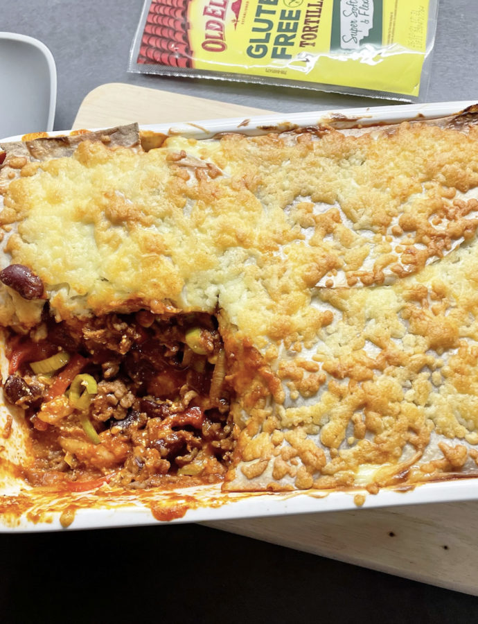 Mexicaanse tortilla lasagne