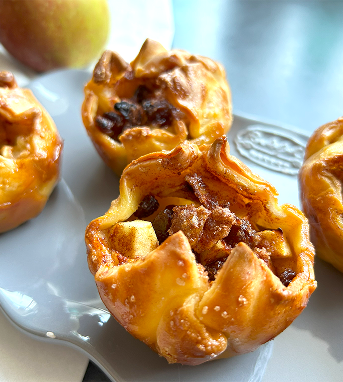 Glutenvrije appel-rozijnen gebakjes