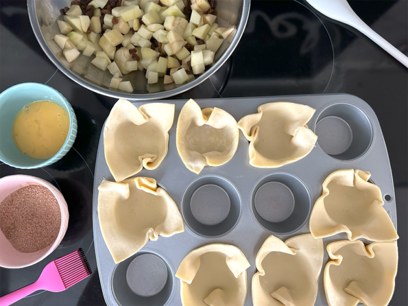 Glutenvrije appel-rozijnen gebakjes